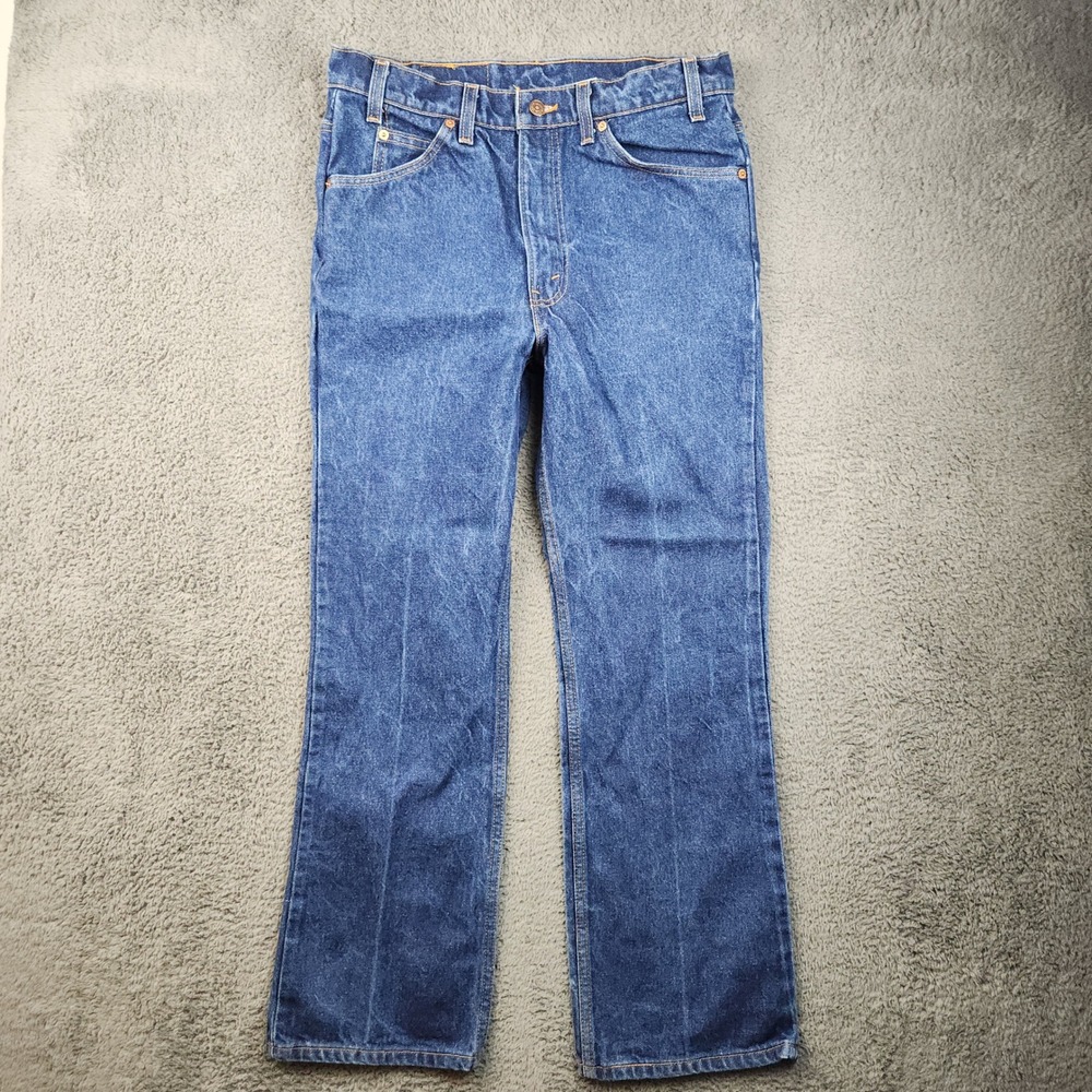 Vtg‎ Levi's 517 Bootcut Jeans Mens 35x30 Fits 32x30 Orange Tab USA 90's Western